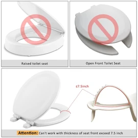 Universal Toilet Pee Deflector, Splash Guard for Toilet Seat | With lid lifter to reduce urine splash for kids and adults.