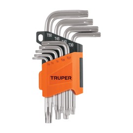 Truper TORX-9, Juego de llaves Torx, 9 piezas con organizador