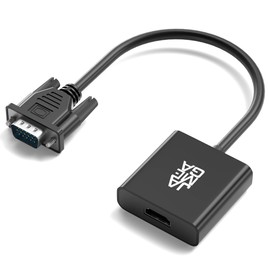 JAMEGA - VGA to HDMI Adapter with Audio Support 1080P Resolution VGA to HDMI Adapter for Computer, PC, Laptop, Monitor, Projector, HDTV etc.