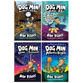 NEW SET! Dog Man 4 Books Collection: Dog Man #7 - Dog Man #10