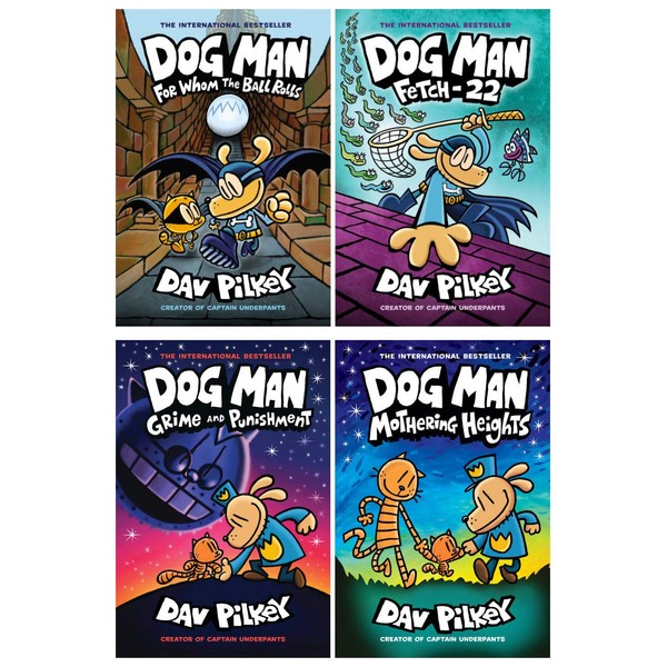 NEW SET! Dog Man 4 Books Collection: Dog Man #7