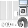 Dryer Vent Window Kit with Hose, Adjustable Window Duct Kit