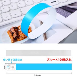 Disposable Wristbands for Events - Counting Reentry - Waterproof, Tear Resistant, Available in 7 Colors (Blue, 100PCS)