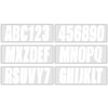 QuickMariner 4 Sets 3" Solid White Alpha-Numeric Registration Numbers and