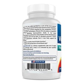 Tableta de vitamina B6 Best Naturals, 100 mg, 250 unidades