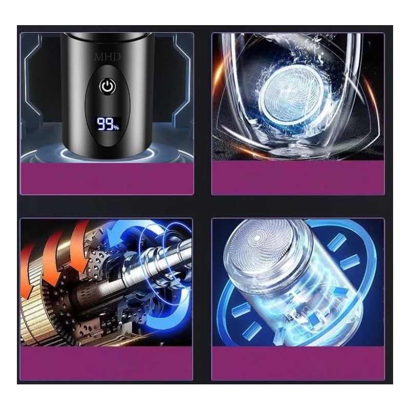 Portable Recharge Men's Rotary Shaver