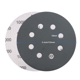 VIBRATITE Pack of 70 Sandpaper 125 mm , Wet and Dry Sanding Discs, Grit 400 600 800 1000 1500 2000 3000, 8 Holes Random Orbital Sandpaper Sandpaper for Car Metal Wood