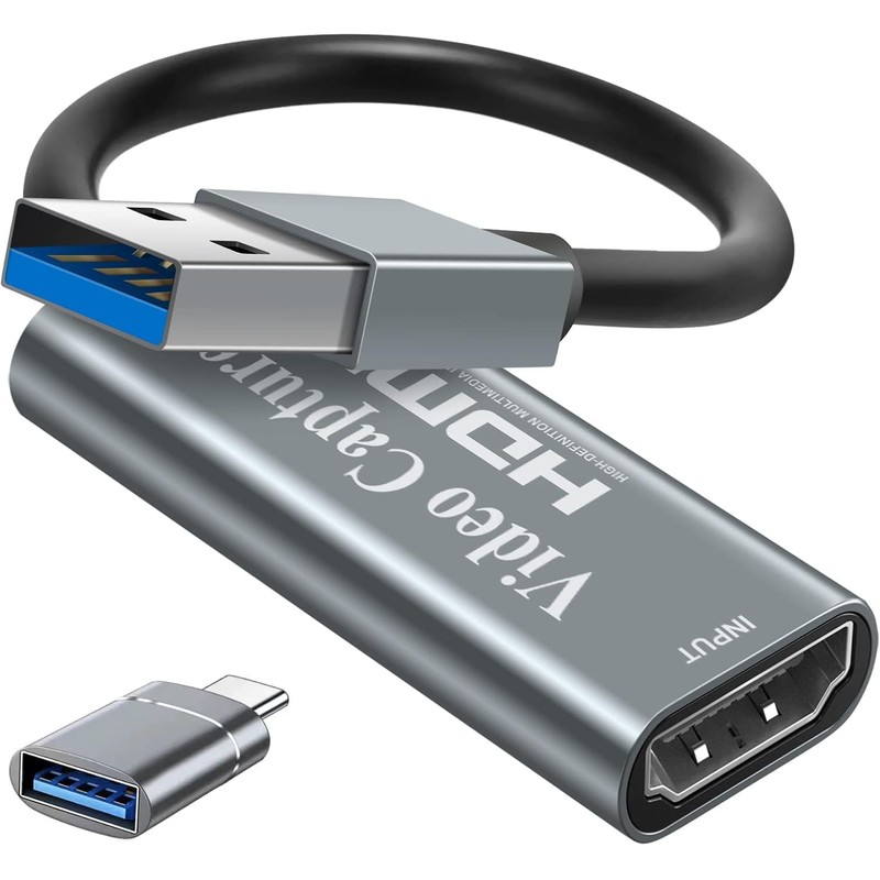 Video Capture Card, 4K HDMI to USB, Full HD 1080p