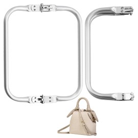 Pack of 2 U-Shaped Aluminium Bag Clasps, 20 x 9.2 cm, Bag Frame Closure, Crochet Bag Clasps, Aluminium Kiss Closure Frame for DIY Handbags and Purses, Robust and Elegant