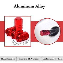 Grandview Autoreifen Ventilkappe (8-Pack) Rot, Universalschaftabdeckungen für PKW, SUVs, Fahrrad und Fahrrad, LKW, Motorräder | Robustes, luftdichtes Siegel | Anschraubbarer, Easy-Grip-Einsatz