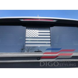 Digo Auto Styling 2015-2024 Honda Ridgeline Back Middle Window American Flag Decal Sticker Black