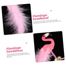 COLLBATH Flamingo Headband for Women and Men Fun Headdress for Hawaiian Parties Beach Vacations and Carnival Celebrations Comfortable and Design for Eye-catching Style