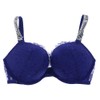 Victoria's Secret Bombshell Add 2 Cups Rhinestone Straps Bra (Navy,