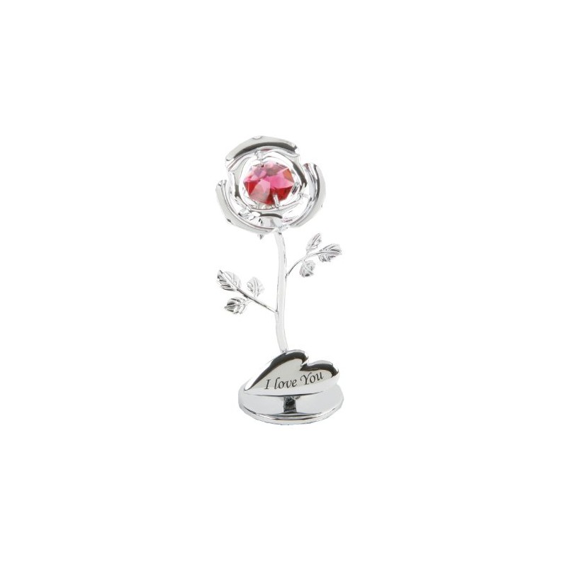 Crystocraft 'I Love You' Rose Gift with Strass Crystal Elements