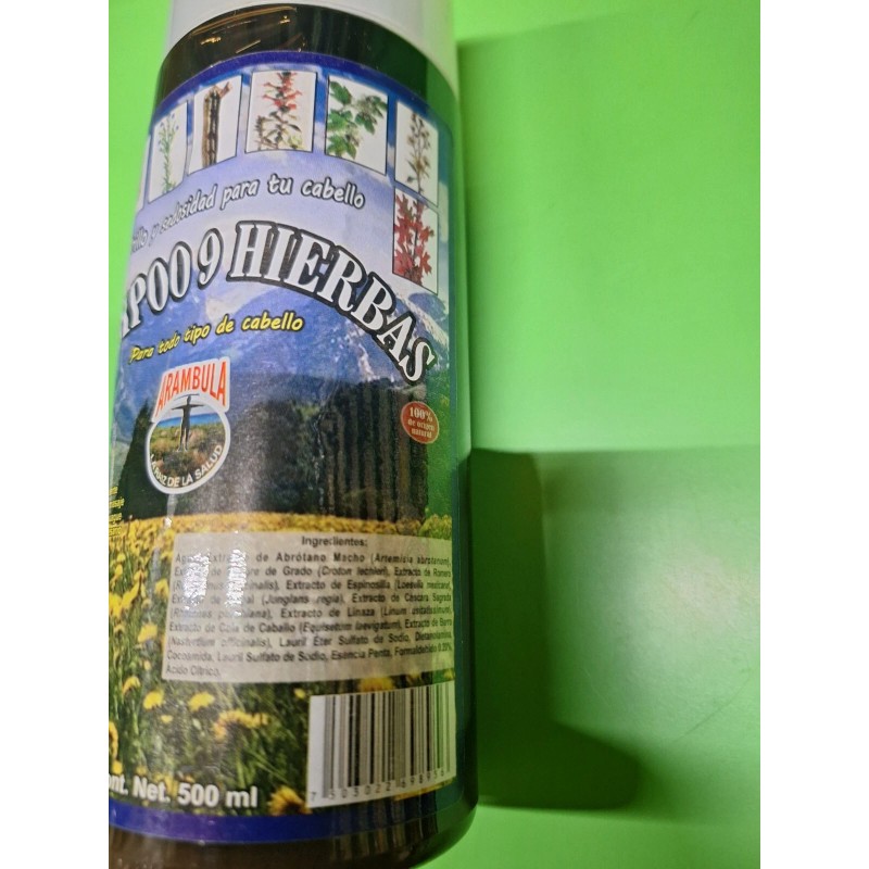 Baño Botanico shampoo 9 Hierbas - Arambula - 500ml Todo