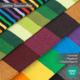 Footstar Women's Striped Socks (6 Pairs), bordeaux, 35 - 38