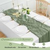 3Pack Sage Green Cheesecloth Table Runner 35x120Inch Spring Easter Cheese