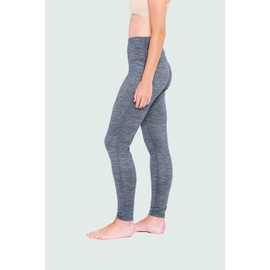 Terramar Women's Standard Merino Thermal Pants, DK Grey Heather, Large