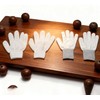 Guantes de baño exfoliantes blancos reversibles para limpieza profunda corporal