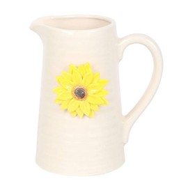Something Different Hello Sunshine Ceramic Sunflower Flower Jug (One Size) (Ceramic/Yellow)