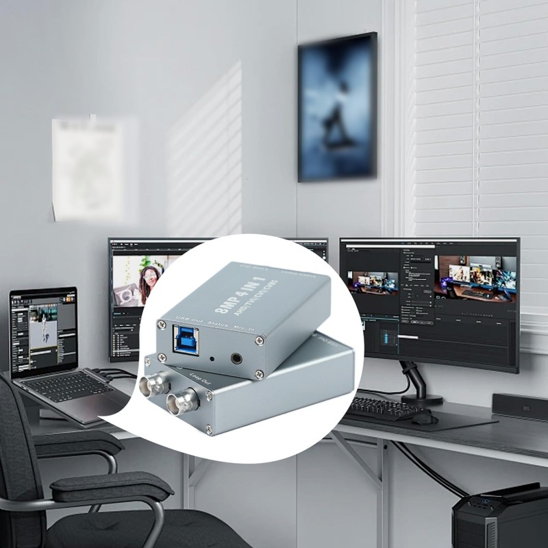 8MP 4-in-1 Video Capture Card,TVI AHD CVBS CVI to USB