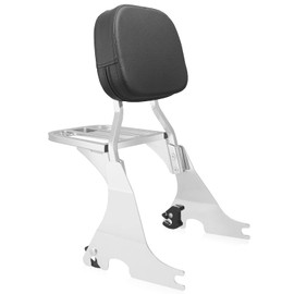 NOVALLA Detachable Passenger Backrest Sissy Bar with Luggage Rack and Docking Hardware Kits Fit For Harley Davidson Sportster XL 883 1200 2004-2024 (Chrome)