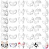 30Pcs Paper Mache Masks, White Paper Masks Craft Mask Half