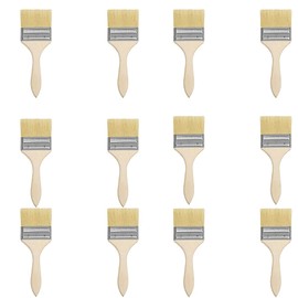 12 Pack 3inches Paint Brushes Chip Brushes Brush Head 65mm (3 inches) & Overall Brush Size 20cm (8.27 inches) for Chip Painting, Silicon, Gesso, Staining, Varnishes, Glues