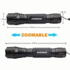 DARKBEAM Red Light Flashlight Tactical LED Rechargeable, Zoomable Portable Handheld