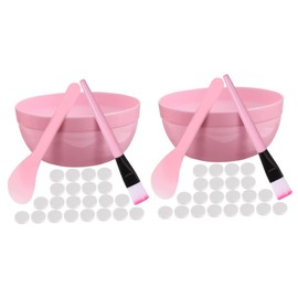 Minkissy 2sets Compressed Facial Mask Tool Kit Includes Mixing Bowl Brush Applicator Scraper for Skin Care Masks for Home Salon Use