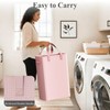 Optish 50L Pink Slim Laundry Hamper, Narrow Laundry Basket with