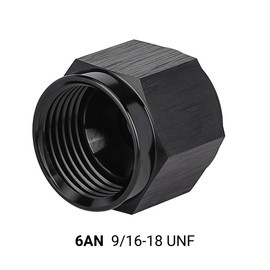 EVIL ENERGY 6AN Female Flare Cap Block off Fitting Plug Adapter Aluminum Black