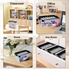 Buystarget 2X 6L Storage Boxes with Black Lids Clear Plastic