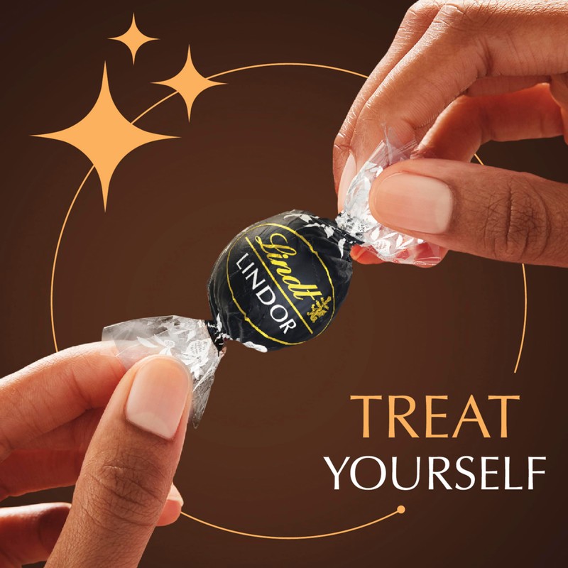 Lindt LINDOR 60% Extra Dark Chocolate Truffles, Dark Chocolate Candy