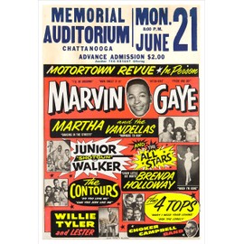 Marvin Gaye 1965 - Concert Poster print - delovelyArts (24”x36”)
