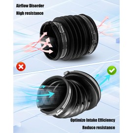 53032944AL Air Intake Hose Resonator Upper Tube Fit for Dodge Ram 2500 3500 4500 5500 2007-2018 for 6.7L Cummins Diesel Engine Air Intake Hose Duct Tube Replace 53032944AC 53032944AD 53032944AE