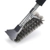 Grillbürste, Grill Reinigungsbürste Edelstahl Schaber, dichte Edelstahlborsten, Extra Langer PP