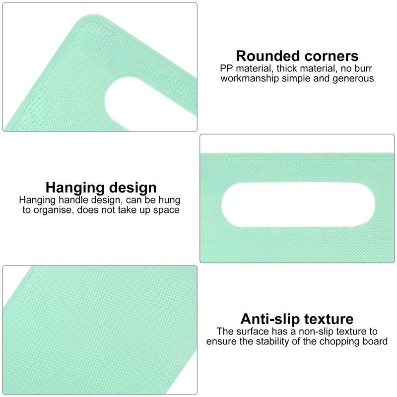 Set of 6 Plastic Chopping Boards, Non-Slip Boards, BPA-Free, Antibacterial