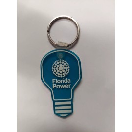 Vintage Florida Power Blue Vinyl Lightbulb Keyring 3 1/2" Long New NOS