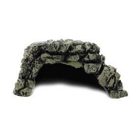 Reptile Hideouts Basking Platform Reptile Hide Lizards s Resin Hiding Cave Ornament for Aquarium Reptile Terrarium(L)