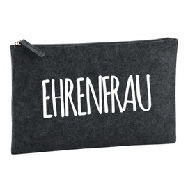 Huuraa Kulturbeutel Ehrenfrau Jugendwort Geschenk 1 Liter Charcoal Filz Ehrenfrau Geschenkidee