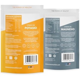 VIZANA NUTRITION  Citratos de Magnesio y Potasio en Polvo 200g, (Pack-2 Bolsas de 100gr), Origen Citrato Alemania