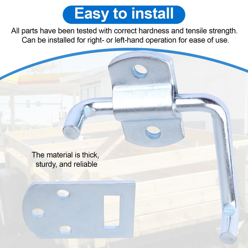 Stake Bed Latches Bracket Set, Straight Side Gate Latch for