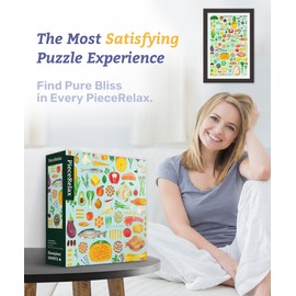 PieceRelax - Rompecabezas de plástico para adultos, 1000 piezas, Grace Helmer, la lata de asar, juegos de mesa y regalos más satisfactorios, no requiere alfombrilla de rompecabezas [H3398]