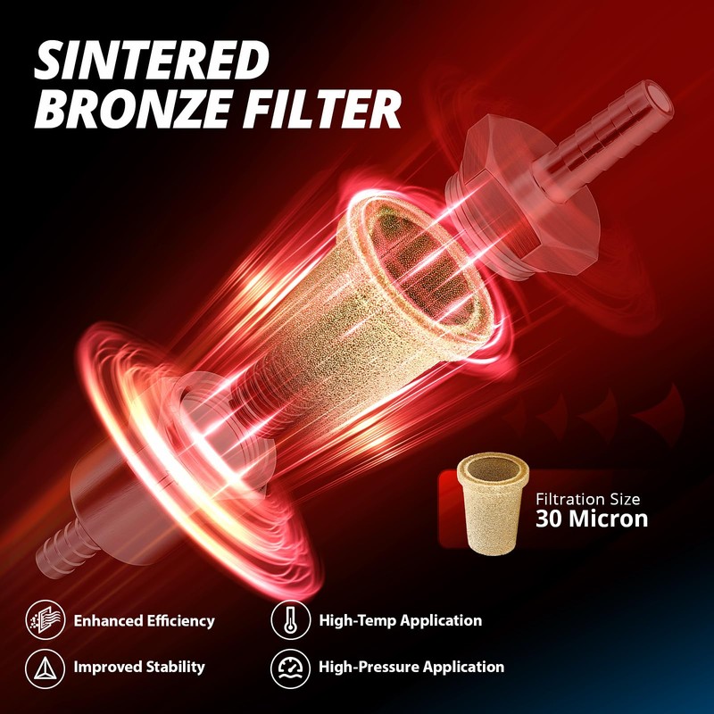 EVIL ENERGY 1/2" Barb Billet Inline Fuel Filter 30 Micron