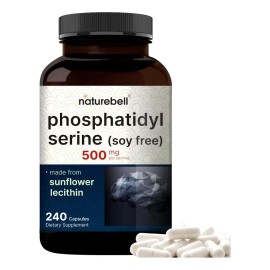 Fosfatidilserina 500mg Salud Cerebral Avanzada 240 Americano Sabor Sin Sabor