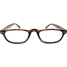 Incredible Bargains The Magnolia Rectangle Half Frame Reading Glasses, Half Rim Readers + 1.50 Tortoise