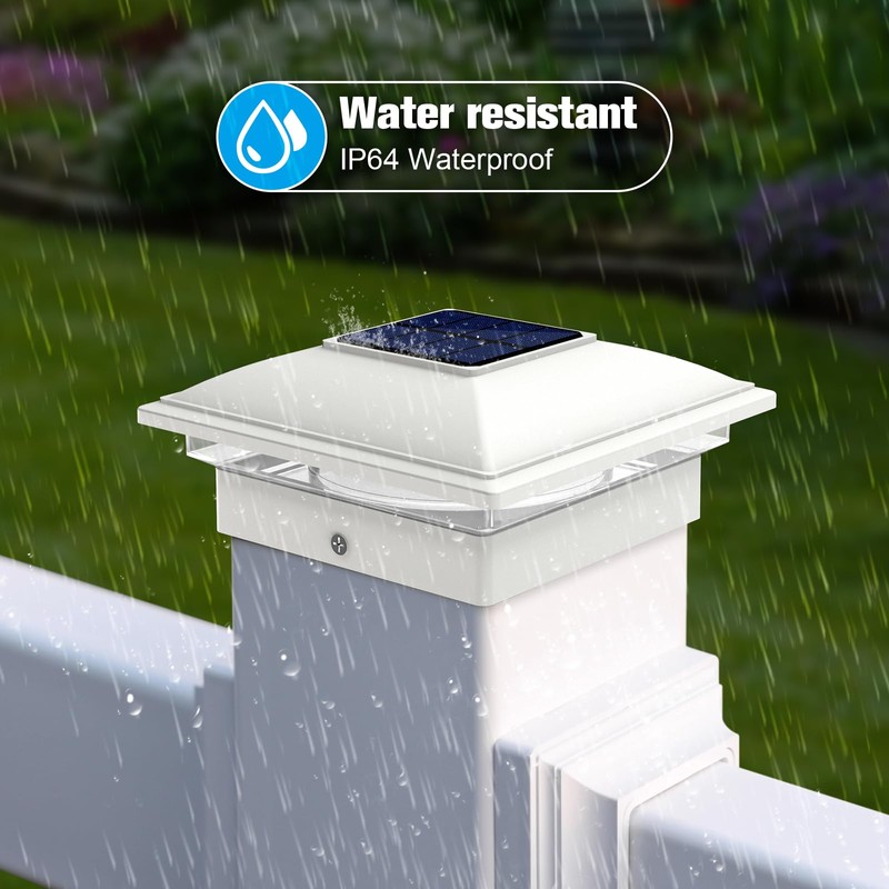 VOLISUN Solar Post Cap Light Outdoor Waterproof 12pack,Solar Fence -