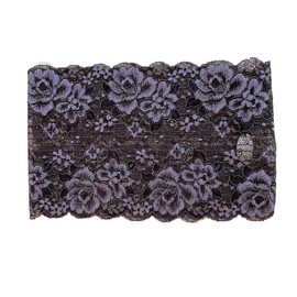 ShariRose Stunning Gray Wide Floral lace Headband Many Stunning Colors (Gray Silver Gold Sparkles)