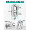 M12×1.25 Wheel Locking Nuts, Height 1.27" Cone Seat Replacement for